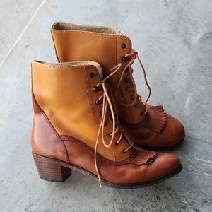 Wolverine By Samantha Pleet Nesbit Koltie 1000 Miles Boots In Two Tones Brown